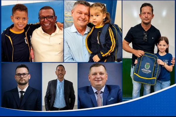 Vereadores de Boa Esperan&ccedil;a do Norte participam da entrega de uniformes escolares aos estudantes da Rede Municipal de Ensino